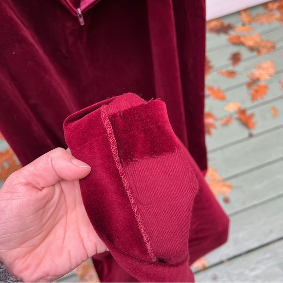 70s John Meyer Velvet Skirt | Burgundy Maxi Skirt | Vintage High Waist Skirt - Picture 7 of 8